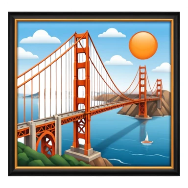 Golden Gate Bridge 🌉 in frame sticker