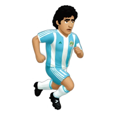 Maradona run México 86 argentina sticker