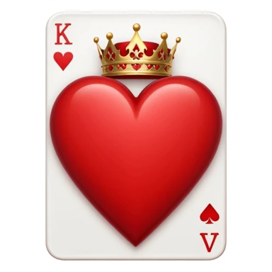 King of Hearts poker card  with out the card only the symbols sticker
