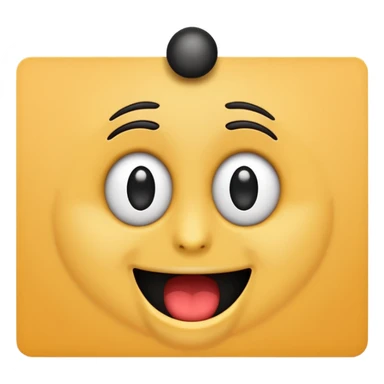 black emoji with shocked eyes holding a placard sticker