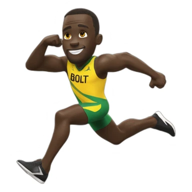 Usain bolt to di world pose sticker