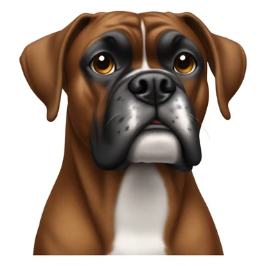 Two brindle colored boxer dogs  sticker