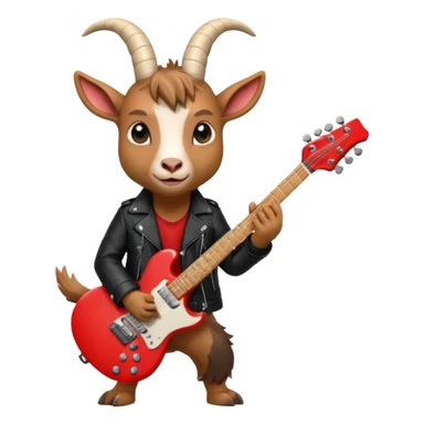 Goat rockstar potrait  sticker
