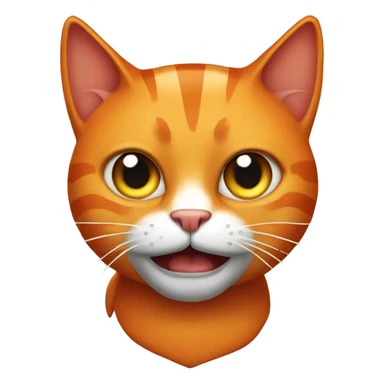 An evil fully orange cat  sticker