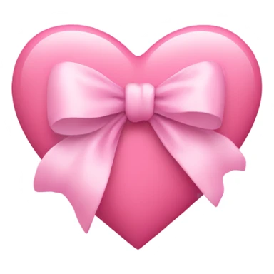 Baby pink heart with a large bow in the middle sticker