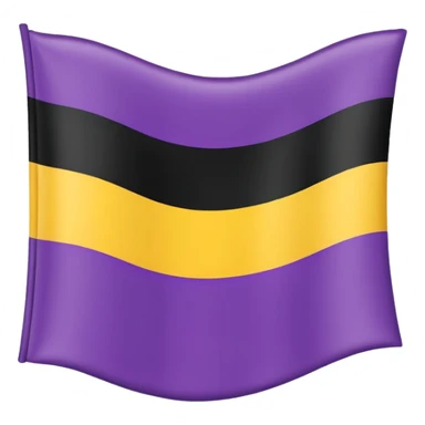 Nonbinary pride flag that goes from the top (black, white ,yellow) to the end (purple) sticker
