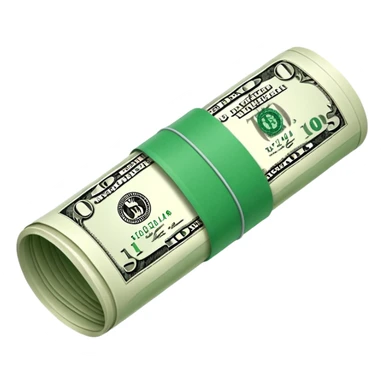 Money that is like a tube One dollar sticker
