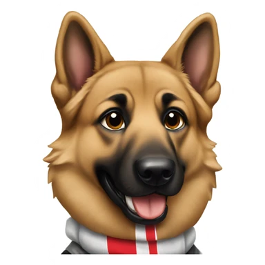 German Shepherd in a Ohio state shirt sticker