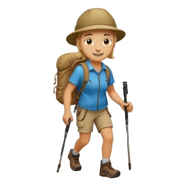 hiking person sticker