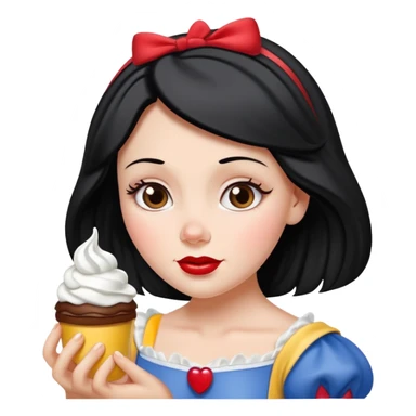 Snow white with whip cream sticker