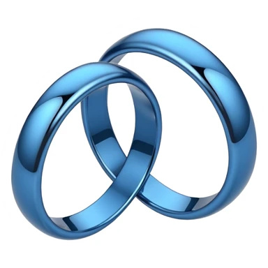 Two simple intertwined blue wedding rings sticker