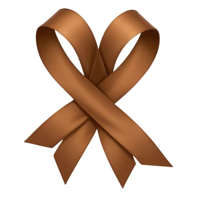 Brown ribbon and white copy paste sticker