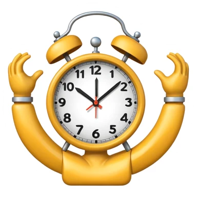 CLOCK WITH ALL ARMS AT 12 sticker