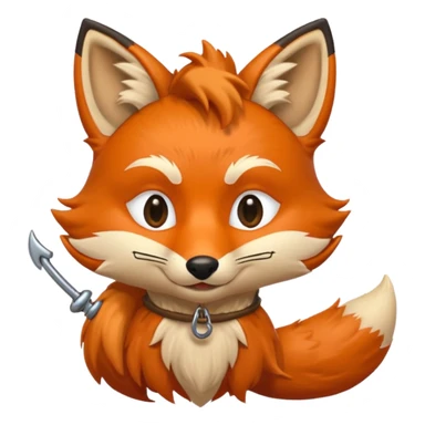 Foxy the fox with a hook sticker