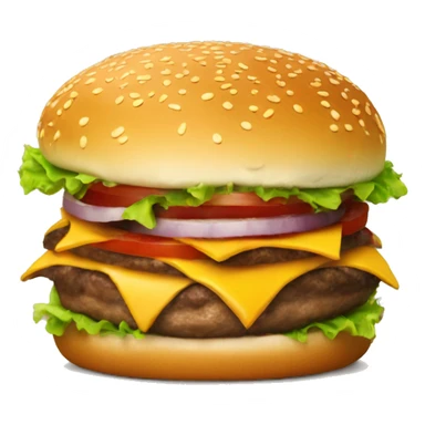 burger with a cow on it sticker