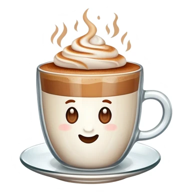 Raf coffee in a glass cup sticker