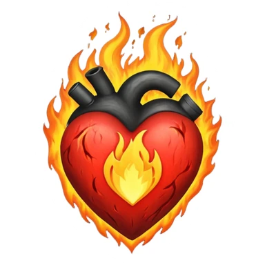A black love hurt in black fire sticker
