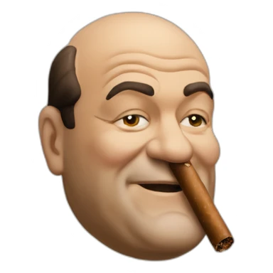 Tony soprano with cigar sticker