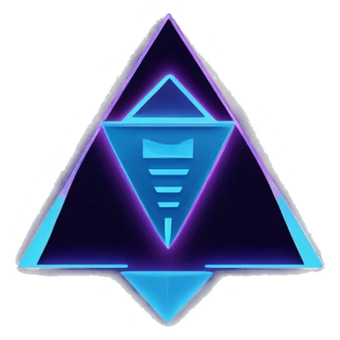 Image features a digital, futuristic style with a dark background and a glowing, neon blue logo and text. The logo is triangular with a stylized 'T' and 'D' merged together, forming a sharp, geometric shape. sticker