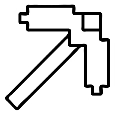 Minecraft pickaxe sticker