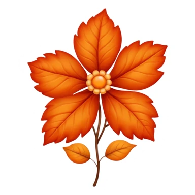 An autumn flower with orange-red leaves curling gently.
















































 sticker