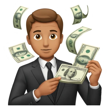 Man in love with money  sticker