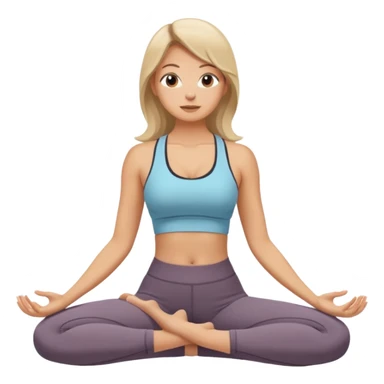 woman burping during yoga practice sticker