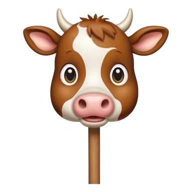 maak een koe op stokje sticker