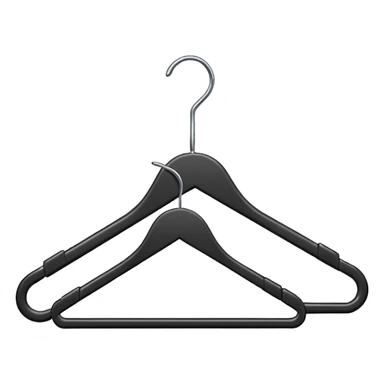 one black clothed clothing hanger sticker