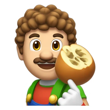 Mario qui mange un champion sticker