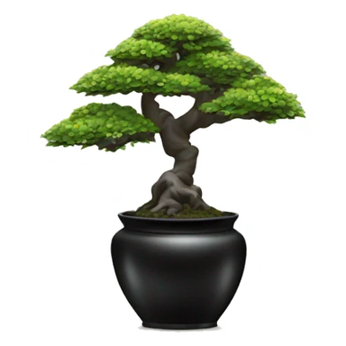 Bonsai tree in a black vase sticker