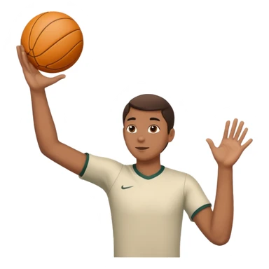 Person catching a ball hands moving backwards  sticker