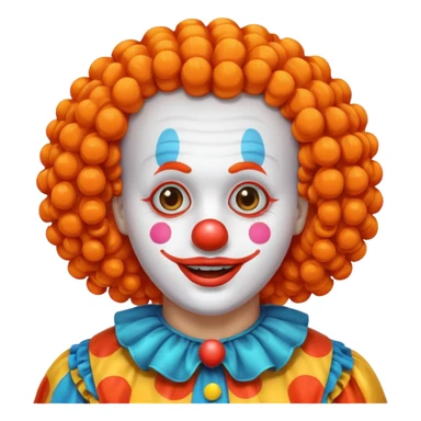 clown wig hair only sticker