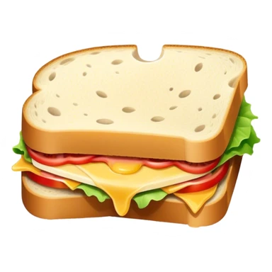 half eaten sandwich  sticker