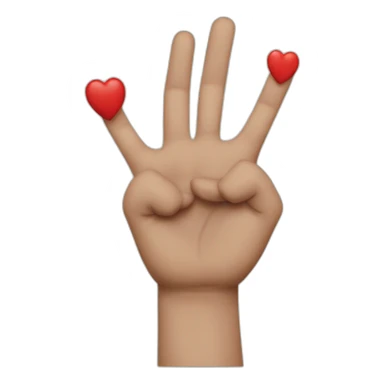 Un cœur avec la main sticker
