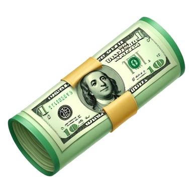 Money that is like a tube One dollar sticker