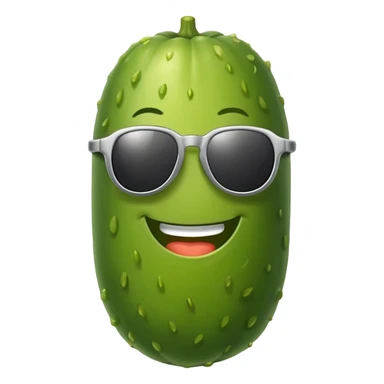 a pickle wearing sunglasses sticker