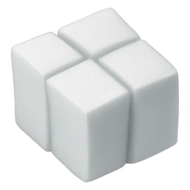 sugar cubes on a tissue sticker