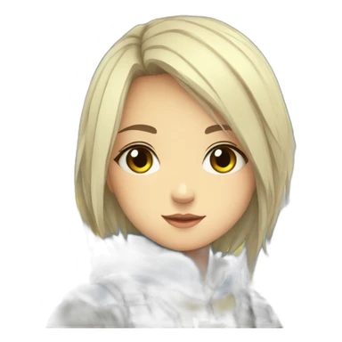 Anime girl on the background of the flag of Ukraine sticker