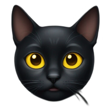 Black cat with yellow eyes looking judging and upset sticker