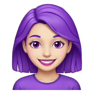 Purple girl sticker