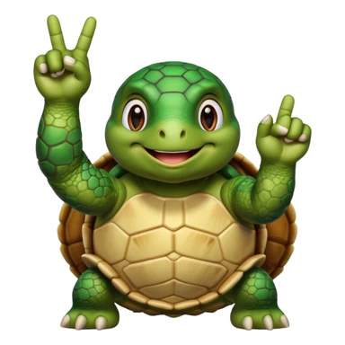 Turtle giving the middle finger sticker