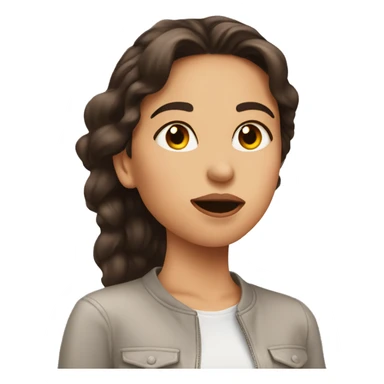 Brunette girl that is sending kisses xoxo sticker