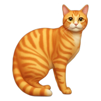 Orange standing cat original android sticker