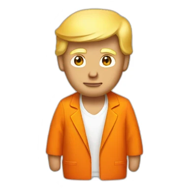 Donald Trump in orange jumpsuit sticker