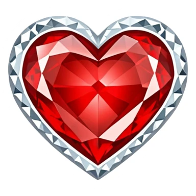 A red heart made of diamond with name Jacky sticker