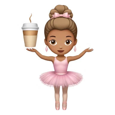 Una bailarina que en vez de cabeza tenga una taza de café  sticker