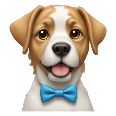 Dog wearing a bowtie sticker