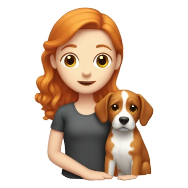 Ginger girl with a dog sticker