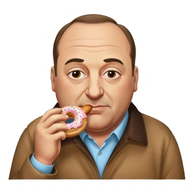Tony soprano eating a donut sticker